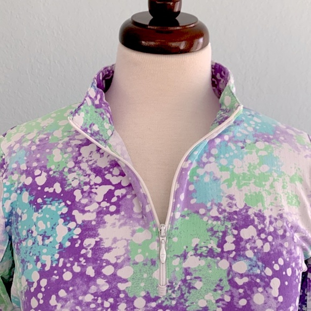IBKUL Splatter Print Mock-Neck - Picture 3 of 10